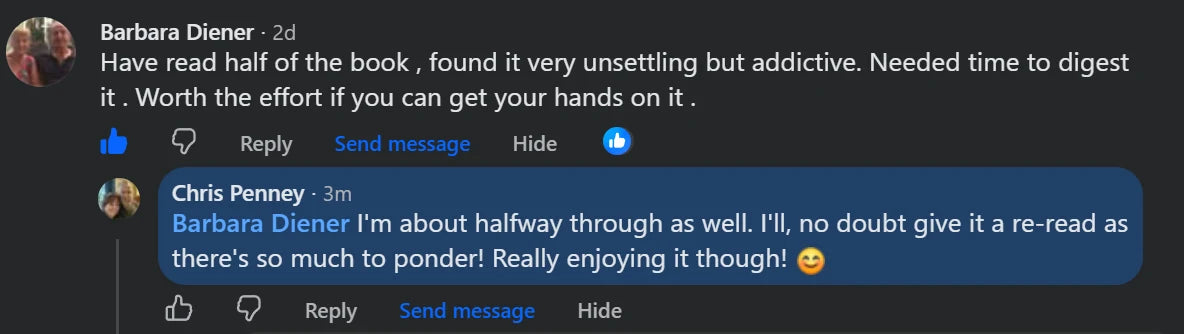 Reader comment screenshot